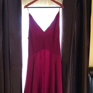 Asos hot pink slip dress/ Petite